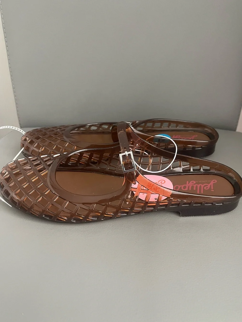 Jellypop Jelly Mesh Mule Flat Sandals Brown Women’s Size 10 - Picture 5 of 12